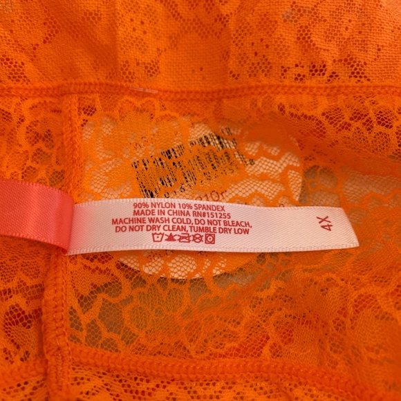 SOLD - Splendies Orange CLEMENTINA LACE BIKINI High Leg Brief Panties 4X New - Picture 9 of 11